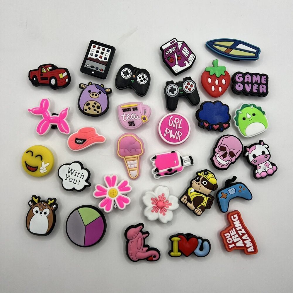 PVC Shoe Charms 30 pcs Lot for Shoe Decoration NEW Croc‎ Paw Patrol Squishmellow